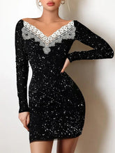 Slim Fit Bronzing Word Umhängetasche Hip Black Dress